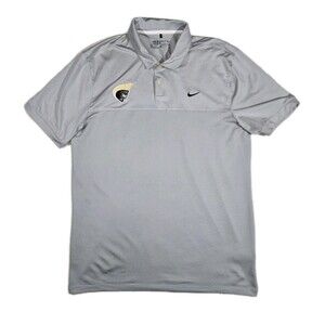 Mens Nike DriFit Short Sleeve Polo Gray Anderson University Trojan Army Medium